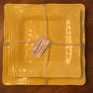 Brand new Tommy Bahama set of yellow plates!